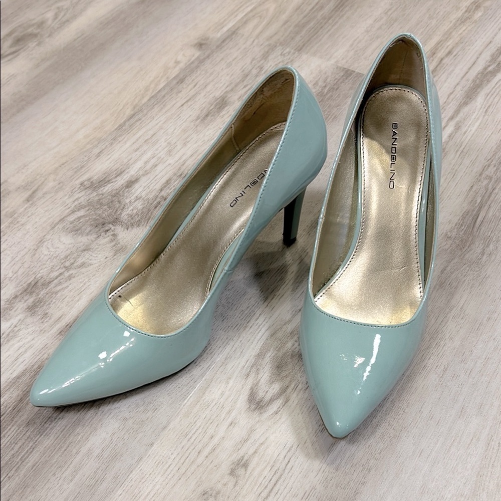 Bandolino Y2K Style Patent Leather Minty Pointed Toe Stiletto Pumps Heels | 8.5